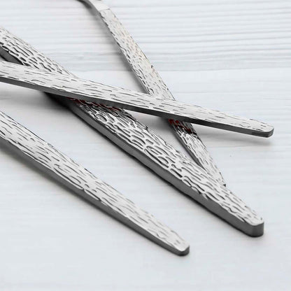 Set 24 cubiertos martillados