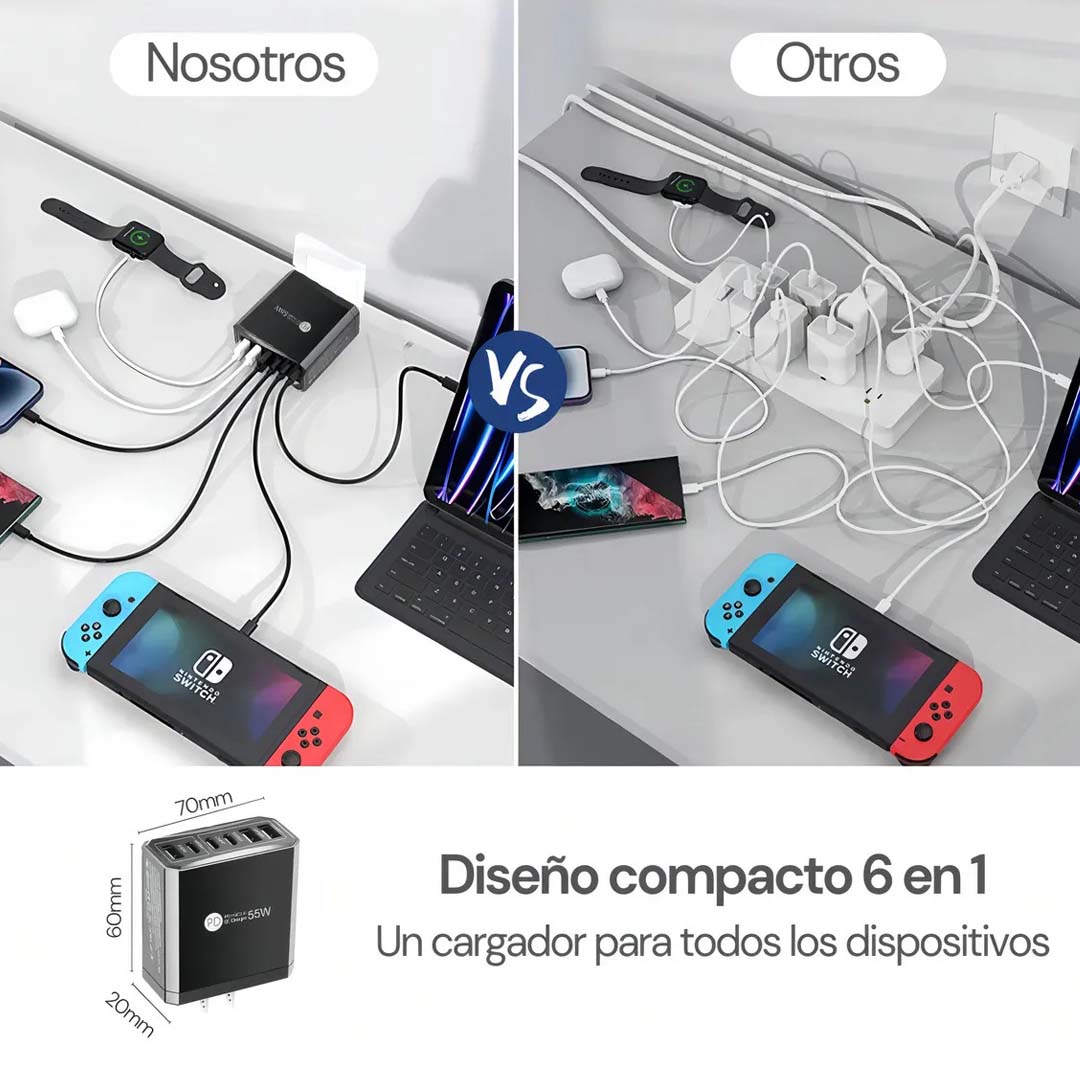 Cargador 6 puertos