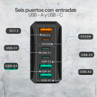 Cargador 6 puertos
