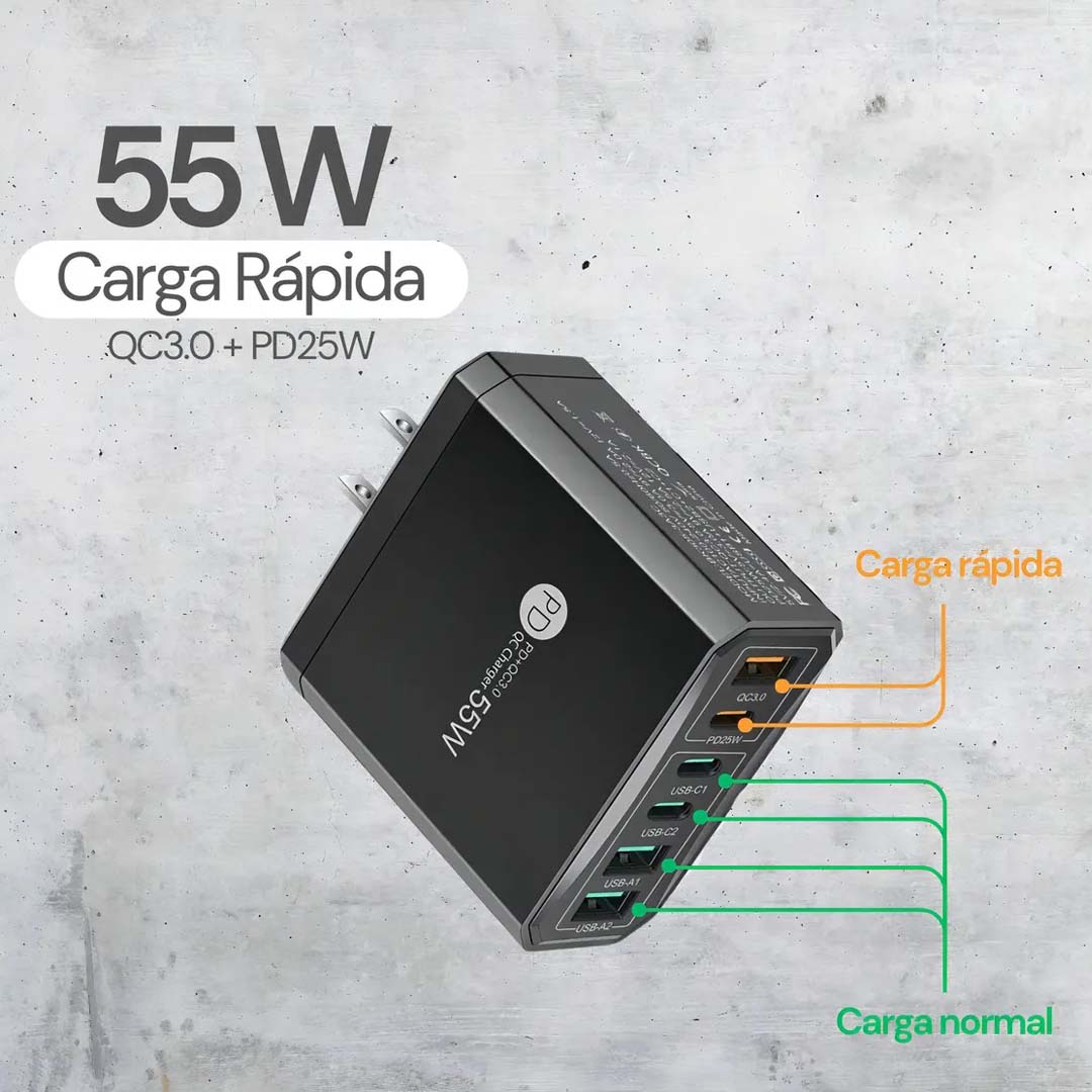 Cargador 6 puertos
