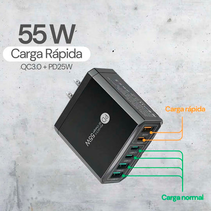 Cargador 6 puertos