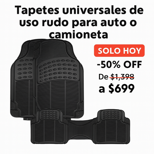 Juego de Tapetes Universales 3pz Uso Rudo
