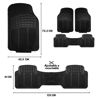 Juego de Tapetes Universales 3pz Uso Rudo
